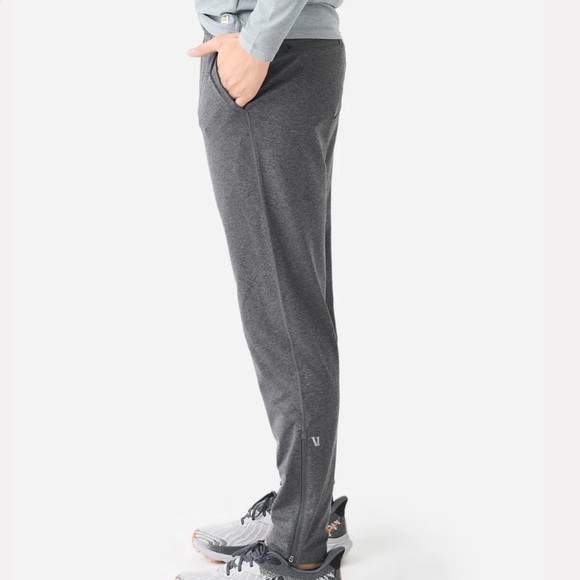 Vuori Sunday Performance Track Pants in Charcoal Grey Size Large - Picture 2 of 8